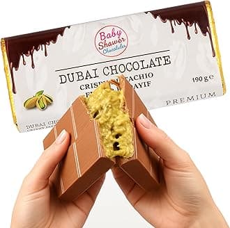 Dubai Chocolate Bar Premium Kunafa Pistachio Bar, Dubai Cikolatasi