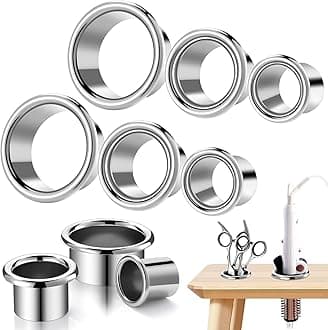 MorningRo 6 Pcs Stainless Steel Hair Tool Organizer 3.0 2.0 1.5, Blow Dryer, Curling Iron & Hot Holders Tool for Salon, Bathroom & Vanity Storage