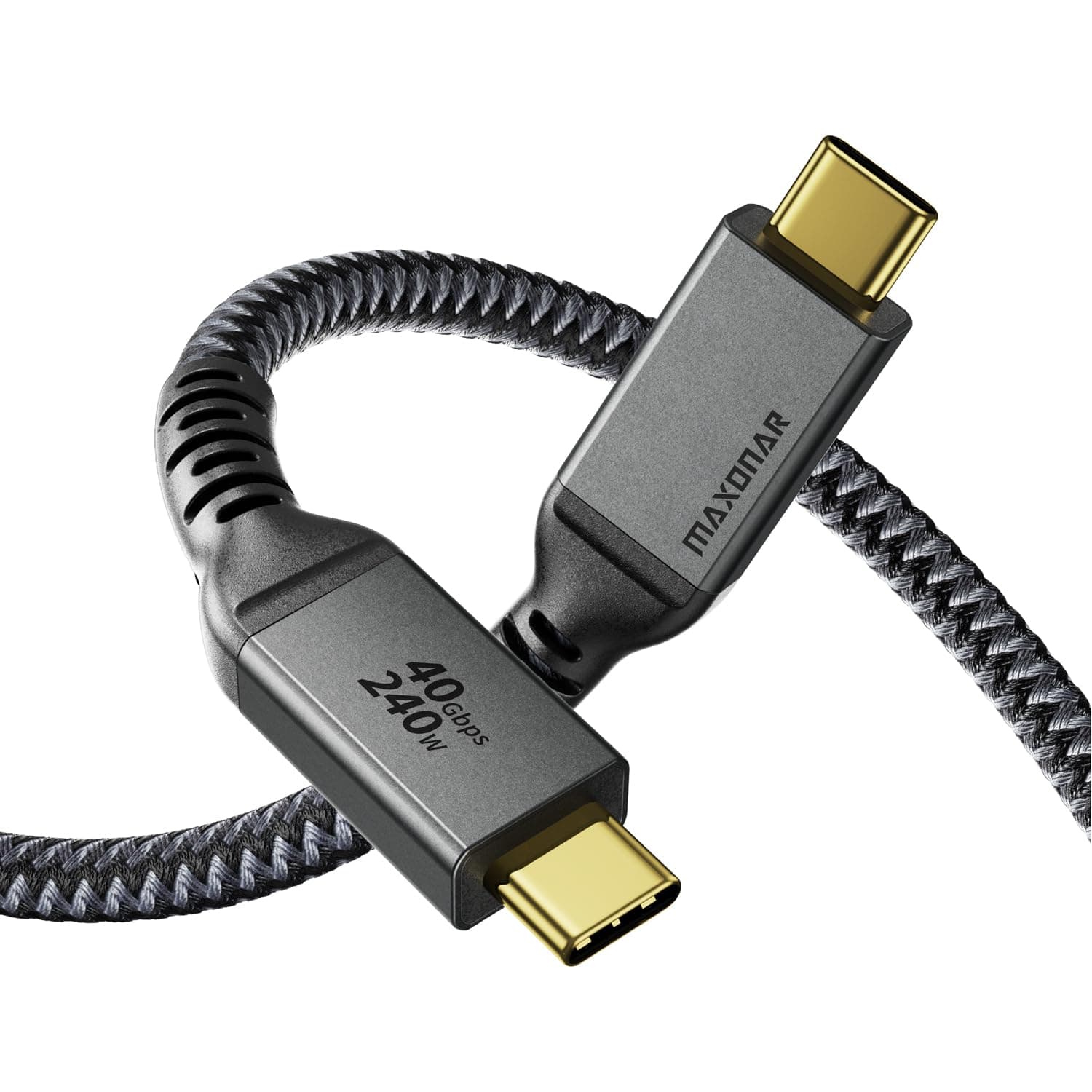 Maxonar [240W] Thunderbolt 4 Cable 4FT, Support 40Gbps Data Sync and 8K/5K for Monitor, Docking Stations and More