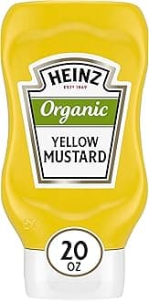 Heinz Organic Yellow Mustard (20 oz Bottles, Pack of 6)