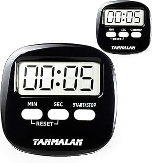 Kitchen Timer Count Down Tanmalan 7.0 (Black 2 Pack)