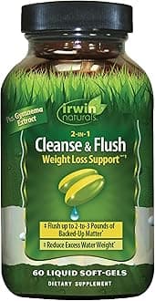 Irwin Naturals 2-in-1 Kidney & Liver Super Cleanse (10-Day) - Balanced Liver Detox & Kidney Cleanse - Milk Thistle Dandelion Root & Reishi Mushroom - Whole-Body Detox Formula - 60 Liquid Soft-Gels