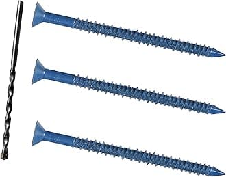 3/16 x 2-3/4" Flat Head Concrete Screw Anchor, for Anchoring to Masonry, Block or Brick (100Pcs)