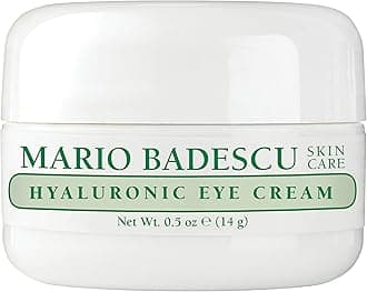 Mario Badescu Eye Cream for Dark Circles and Puffiness – Hyaluronic, Caffeine or Glycolic – Hydrating, Firming and Anti Aging Overnight Under Eye Care Treatment for Fine Lines and Wrinkles