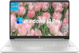 HP15.6 Touchscreen Laptop Computer - Windows 11 Pro, HD 250 nits LED Display, 6-Core Intel i3-1215U Processor, 16GB RAM, 1TB SSD, Intel UHD Graphics, Wi-Fi 6, HDMI, Type USB-A&C, Long Battery Life