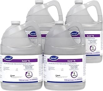 Oxivir Diversey 100898636 Tb Ready-to-Use Liquid Hydrogen Peroxide Disinfectant Cleaner, Tuberculocidal Multi-Surface Cleaner, 1 Gallon (Pack of 4)