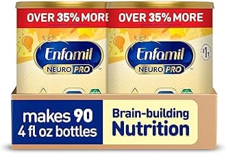 Enfamil NeuroPro Baby Formula, Brain Building Duo DHA & MFGM, Exclusive Immune Supporting HuMO6 Blend, Powder Infant Formula, Baby Milk, 28.3 Oz, 2-Pack