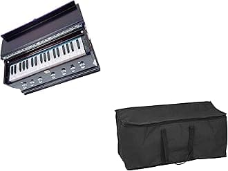 KHALSA MUSICAL HARMONIUM 7 Stopper 39 Keys 2 Reed 440 tuned total wood Harmonium With Carry Bag Free
