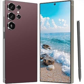 I25 Ultra 5G Unlocked Phones 8+512GB Android13 Smartphone Battery 7000mAh 6.9" HD Screen Unlocked Cell Phone,48MP+108MP Camera/Face ID/5G/Fingerprint Lock/Dual SIM/GPS (Wine Red)