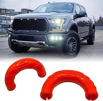 Tow Hooks Covers Fit for Ford F150 Accessories 2004-2024 Toyota Tundra Accessories 2017-2021(Red)