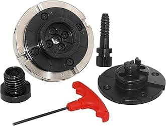 Wood Lathe Chuck 4-Inch 4-Jaw,Lathe Chucks for Woodturning M33 X 3.5 Lathe Spindle,4 Jaw Chuck for Wood Lathe with 1" X 8 TPI Adapter