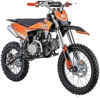 X-PRO X9 125cc Dirt Bike Adults Pit Bike 125 Pitbike,Big 17"/14" Tires! (Orange)
