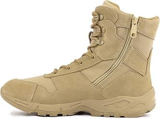 Tactical Boots for Men Lightweight Military Boots 8 Inches Men's Combat Boots Side Zipper Desert Jungle Boots Army Work Boots Outdoor Motorcycle Boots