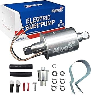 Universal Electric Fuel Pump 12V 2.5-4.5PSI Inline External 5/16 Inch Compatiable with Gas Diesel Marine Carburetor Marine E8016S