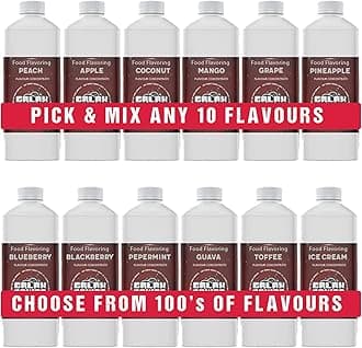 Food Flavouring Pick and Mix - Pick 10 x 10ml Fruit Food Flavourings and Essences - High Strength Concentrated Flavourings for Baking, Cooking & More - Made in UK.