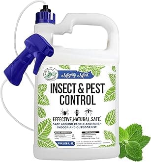 Mighty Mint Peppermint Oil Insect Repellent Spray – Natural Indoor & Outdoor Bug Control for Spiders, Ants, Roaches, and More – Plant-Based, Extra-Strong Formula - 1 Gallon (128 oz)