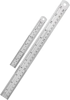 Mr. Pen Steel Rulers, 6 inch and 12 inch Metal Rulers, Pack of 2