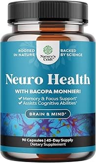 Mind Enhancement Supplement Natural Nootropic Pills for Men and Women Boost Focus Clarity Improve Memory Reduce Forgetfulness Anti Aging Cognitive Enhancement 90 Capsules