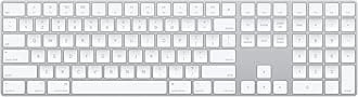 Magic Keyboard with Numeric Keypad: Wireless, Bluetooth, Rechargeable. Works with Mac, iPad, or iPhone; US English - White