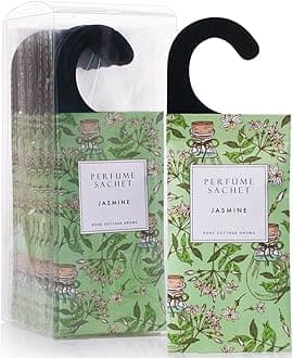 ROSE COTTAGE Large 12 Packs Jasmine Hanging Closet Deodorizer Air Freshener Long Lasting Scented Sachets Smell Goods for House