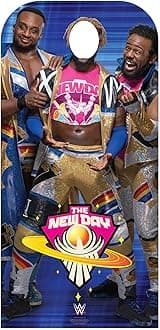 Star Cutouts SC4330 WWE The New Day Tag Team Stand-In Cardboard Cutout – Wrestling Party Decoration, Photo Prop & Fan Display