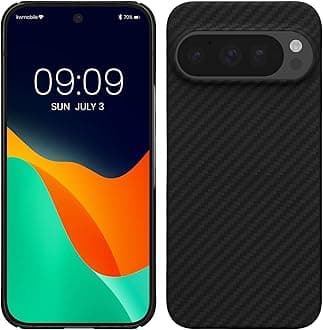 kalibri Aramid Fiber Case Compatible with Google Pixel 10 Pro XL - Case Super Slim Strong Protective Phone Cover - Black Matte