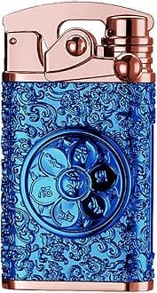 GADATOP Electric Lighter Rechargeable Lighter USB Personalized Creative Lighter Rocker Lighter Windproof Flameless Lighter Double Arc Plasma Lighter Cool Lighter with Gift Box (Blue)