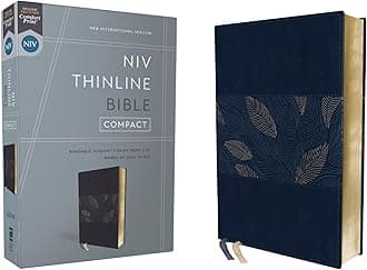 Niv, Thinline Bible, Compact, Leathersoft, Blue Floral, Red Letter, Comfort Print: New International Version, Thinline, Blue Floral, Leathersoft, Red Letter, Comfort Print