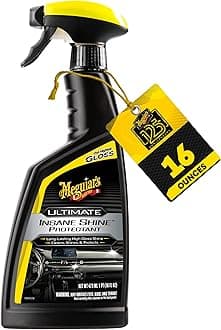 Meguiar's G220216 Ultimate Insane Shine Protectant, Car Cleaning Spray That Creates a Lasting and Glossy Shine, Auto Care Product Safe for Exterior and Interior Surfaces, 16 Oz