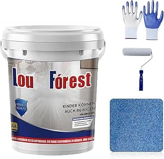 Epoxy Colored Sand Floor Paint,Louisn Forest Epoxys Floors Paints,Epoxyes Floores Paintes for Concrete,High Gloss Marble Effect Epoxy Floor Coating (Blue-500g)
