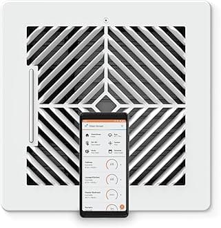 Flair Smart Register Supply Vent 8x8 (White), AC Vent Cover for Walls and Ceilings.