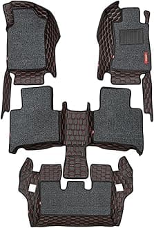 Elegant PVC Alturas G4 Custom Fit 7D Floor/Foot/Mat For Car (Star Black And Red )