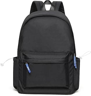 BITUORCasual Daypack Women, School Backpack, Causal School Bags, Backpack Daypack Waterproof Backpack Lightweight Rucksack School Bookbag for Teenage Girls Boys, Black