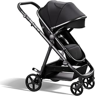 Baby Stroller, Convertible 2-in-1 with Bassinet Option, Infant Car Seat Compatible, Includes Adapter - Sturdy Full-Size Infant Stroller for Family Adventures