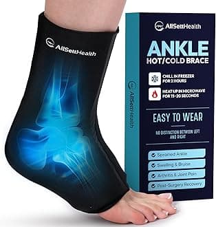 AllSett Health Ice Pack Ankle Brace Large XL