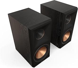 Klipsch Reference Premiere RP-600M II Bookshelf Speaker Pair with All-New Larger 90° x 90° Hybrid Tractrix Horn, 6.5 Cerametallic Woofers for Dynamic Home Theater Sound in Ebony, Wired