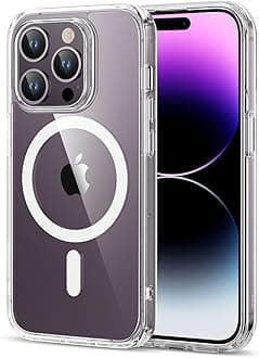 ESR iPhone 14 Pro Max Case, 3x US Military MIL Standard, Shockproof, Scratch Resistant Back, Wireless Charging, Strap Hole, Compatible with iPhone 14 Pro Max Case, Equipped with HaloLock, High Durability Smartphone Case, 6.7 Inches, Clear, Classic Series