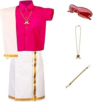 AMIRTHA FASHION Boys Traditional Dhoti & Shirts SET WITH ACCESSORIES (RSTCMBD-$)