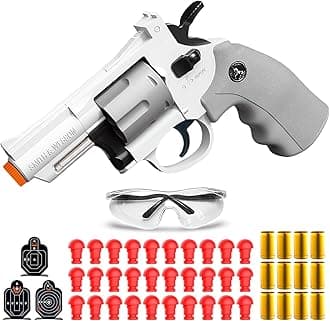 Toy Revolver Gun with 30 Soft Bullets, Semi-Automatic Shooting Western Cowboy Prop Revolver Toy Gun, Cosplay Shoot Games, Ideal Gift for Kids Boys Girls Ages 8+ on Christmas, Birthday