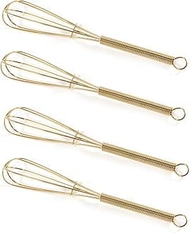 GEPOR Mini Whisks 5 inch 4Pcs Gold