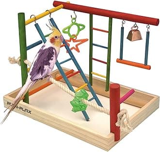 Penn Plax Bird Life Activity Center – Perfect for Cockatiels, Conures, Parakeets/Budgies – Large Size