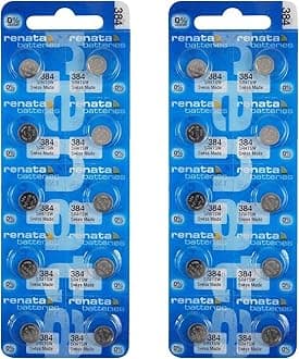 Renata 384 SR41SW Batteries - 1.55V Silver Oxide 384 Watch Battery (20 Count)