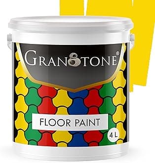 GRANOTONE Floor Paint 4 Litre Golden Yellow Colour Polyurethane and Acrylic Polymer Based Concrete Sealer Anti Slip Thick and Durable for Cement Floor and Tiles Made in India
