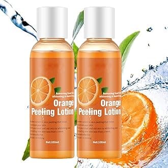 100ml Body Whitening Cream Peeling Lotion, Korean Orange Peeling Lotion, Orange Peel Peeling Cream, Black Skin Whitening Orange Body Peeling Lotion, for Neck, Knees, Elbows, Armpit (B-2Pcs)