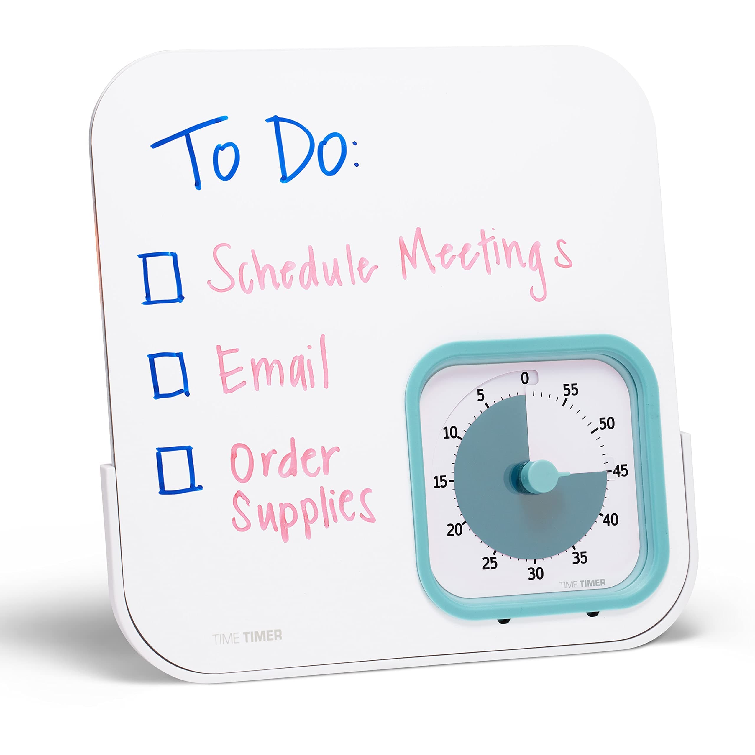 MOD with Dry Erase Board — 60-Minute Visual Countdown Timer with Magnetic Whiteboard — for Notes, Chores, Classroom and Office Reminders, Visual Schedules, for Kids and Adults (Blue)