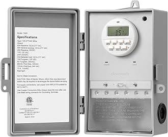 DEWENWILS Pool Pump Timer, Digital Timer Box, 2HP 40A 120-277 VAC, 7-Day 20 ON/Off Programmable Timer Switch for Water Heater, Pool Pump, SPA, Motor, ETL Listed Gray