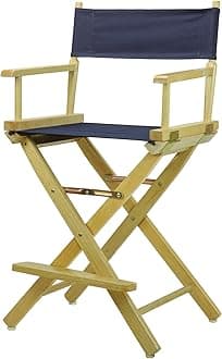 Casual Home 24" Director's Chair Natural Frame with Navy Canvas