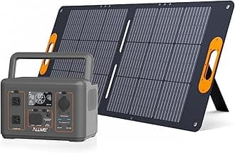 500W Solar Generator with 100W Solar Panel, 512Wh LiFePO4 Portable Power Station with AC Outlets(1000W Surge), Battery Generator for RVs Outdoor Camping CPAP Home Backup Power Outage