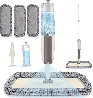 Spray Mops For Cleaning Floors - MEXERRIS Floor Mop with 3 Reusable Pads 1 Refillable Bottle - Wet Dry Mop Dust Mops For Laminate Wood Tiles For Hardwood Floors Cleaning - Home Commercial Mop