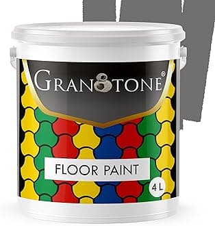 Granotone Floor Paint, Polyurethane And Acrylic Polymer-Based Concrete Sealer Soft Sheen Finish Coating Paints, Anti-Slip, Thick & Durable, Non-Toxic, 4 L, Space Grey